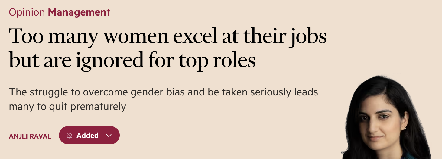 The struggle to be taken seriously leads many women to quit